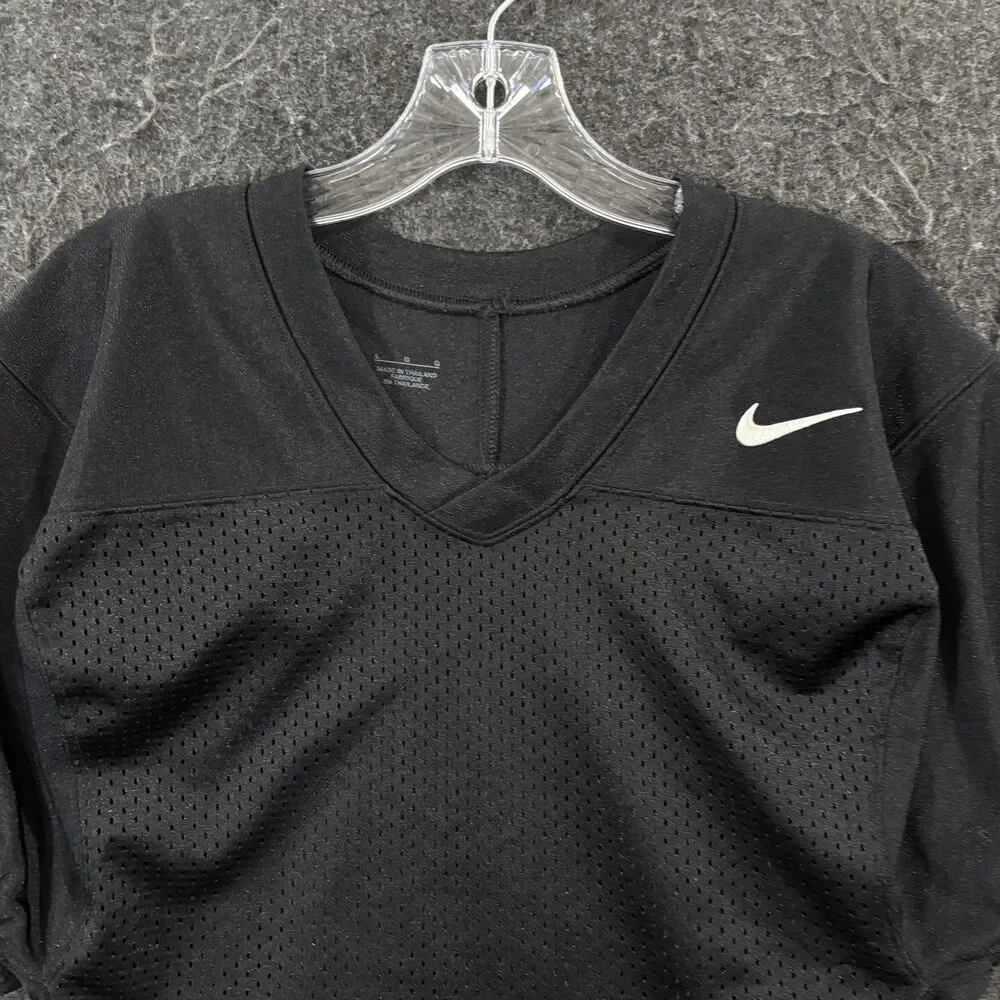Nike Mesh Football Jersey Shirt Youth Large Black Blank Practice DJ5779-010
